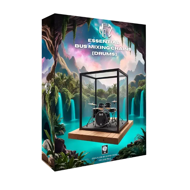 Take full control of your drums with 179 custom-crafted bus chains—built exclusively with Logic Pro X stock plugins. This essential toolkit covers full drum bus processing for acoustic and electronic kits, plus dedicated chains for individual elements like kicks, snares, toms, percussion, hats, cymbals, and claps. Whether you want crisp trap drums, thundering rock kits, or tight electronic grooves, these chains give your drums clarity, punch, and mix-ready presence in seconds.