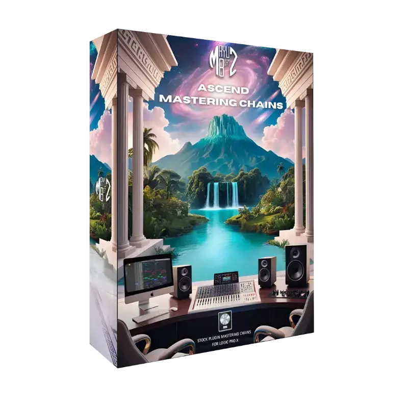 Ascend Mastering Presets – Professional mastering chains for Logic Pro X using stock plugins only. Get loud, warm, and clear final masters for any genre. Instant polish for producers and engineers ready to compete with charting hits.