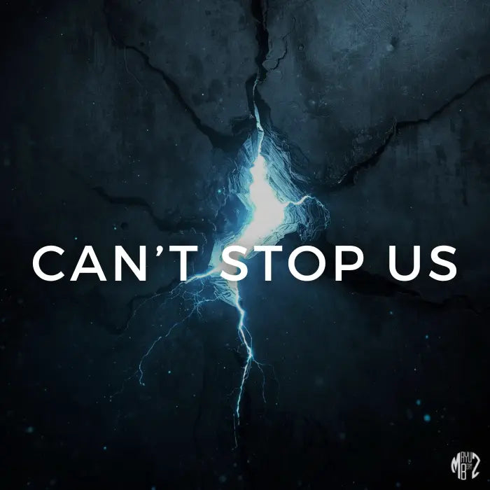 Dark rocky landscape with a bright light at the center and 'CAN'T STOP US' text. Can't Stop Us 102 BPM | D# Minor | Hip-Hop/Rap Beat
Can’t Stop Us is a dark, cinematic trap instrumental built for artists with something to prove. Ambient pads, haunting bells, and layered synths blend with dramatic strings to create a mysterious, determined atmosphere that feels focused and unstoppable.