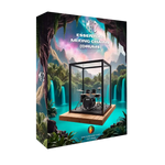 Essential Mixing Chains Drums FL Studio. Product packaging with a jungle-themed design and drum set illustration.
