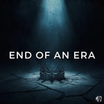 End Of An Era – Hip-Hop/Rap Beat by Mayu Beatz (148 BPM, D Minor). Crown on a dark stone floor with 'End of an Era' text. Royalty-free for recording artists.