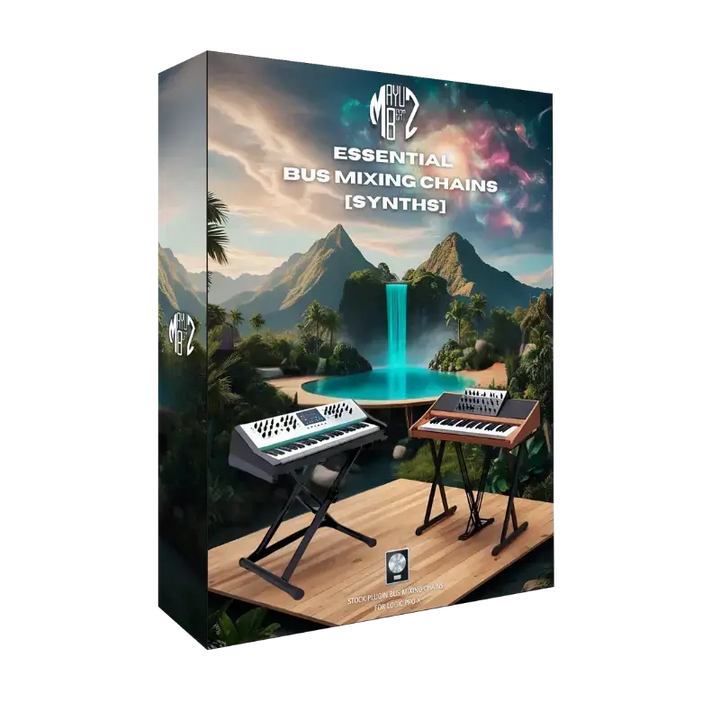From lush pads and deep basses to shimmering leads and analog warmth, this pack delivers 68 expertly crafted bus chains that instantly enhance, glue, and transform your synth sounds. Whether you're shaping cinematic atmospheres, festival-ready EDM leads, or deep, vibey textures, these chains bring instant pro-level polish—all with Logic Pro stock plugins.