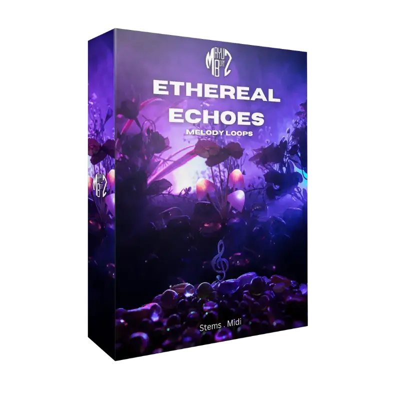 Ethereal Echoes Melody Loops – 24 ambient and futuristic melody loops with tracked-out stems and MIDI. Perfect for modern producers seeking lush, celestial soundscapes and sonic inspiration from beyond. 100% royalty-free.