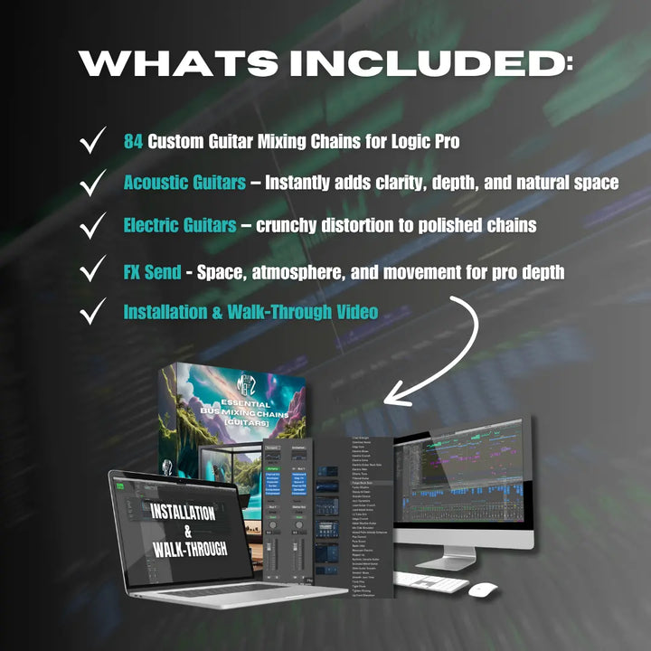 Essential Bus Mixing Chains Guitars | Logic Pro Stock Plugins