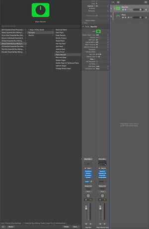 Piano Bus Mixing Chains. Give your keys the mix glow they deserve with 54 premium bus chains, built exclusively with Logic Pro X stock plugins. Whether it’s dusty grand piano loops, smooth Rhodes chords, trap-ready keys, or funky Clavs—this pack delivers polished, expressive, and mix-ready tones in seconds.