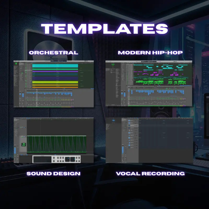 Logic Pro Templates For Orchestral, Modern Hip Hop, Sound Design & Vocal Recording
