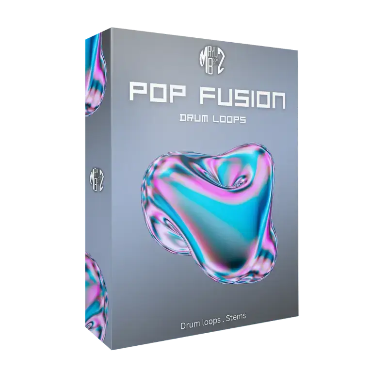 Pop Fusion Drum Loops – Royalty-free drum loop pack with high-energy rhythms blending Pop, Hip-hop, R&B, and EDM. Includes full tracked-out stems for full creative control. Perfect for producers crafting radio-ready hits and dynamic grooves.