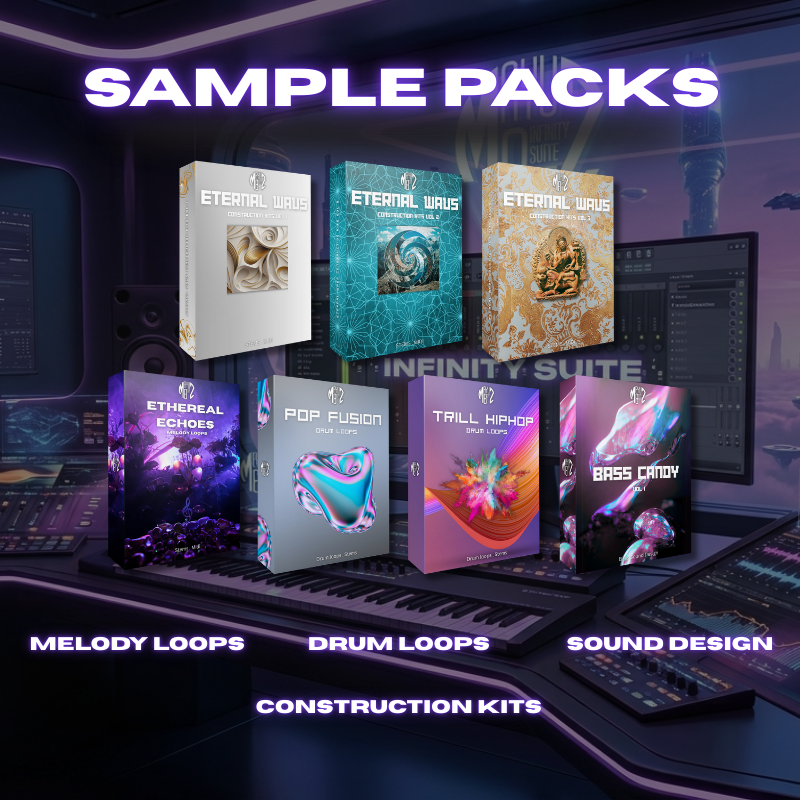 Infinity Suite for FL Studio comes with a Collection of sample packs for music production on a digital audio workstation.