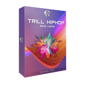 Trill Hiphop Drum Loops – Royalty-free drum loop pack featuring 24 high-impact loops with Trap, R&B, and EDM influence. Includes fully tracked-out stems for maximum flexibility in modern hip-hop production.