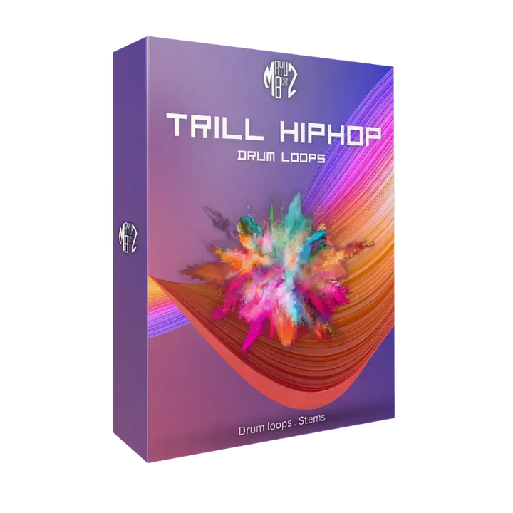 Trill Hiphop Drum Loops – Royalty-free drum loop pack featuring 24 high-impact loops with Trap, R&B, and EDM influence. Includes fully tracked-out stems for maximum flexibility in modern hip-hop production.