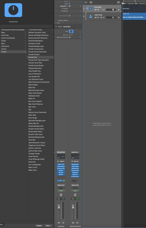 Vocal Chains for Logic Pro X. Lead Vocals, Background Vocals, Ad-Libs.