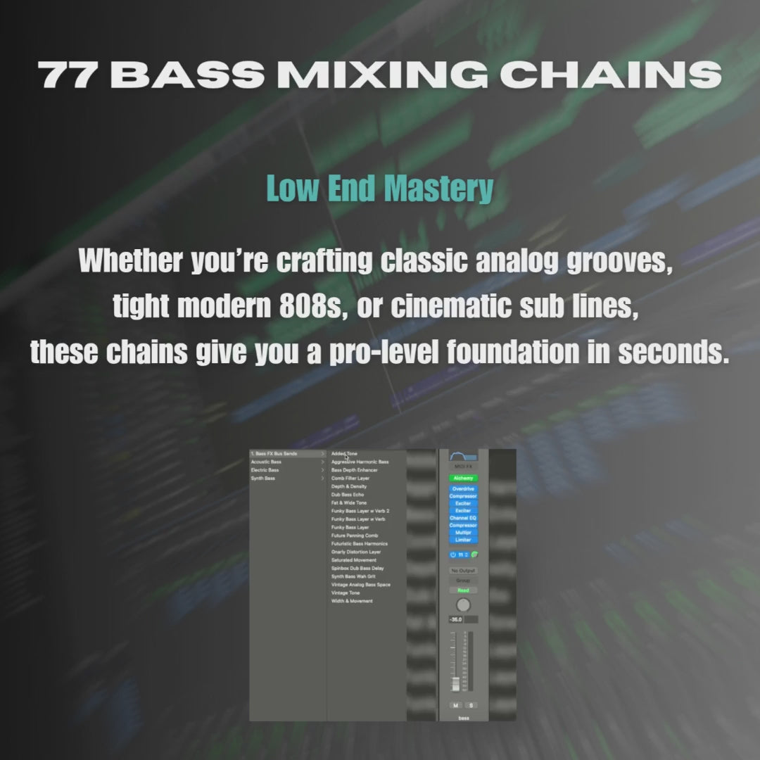 77 Powerful Bass Mixing Presets For Logic Pro