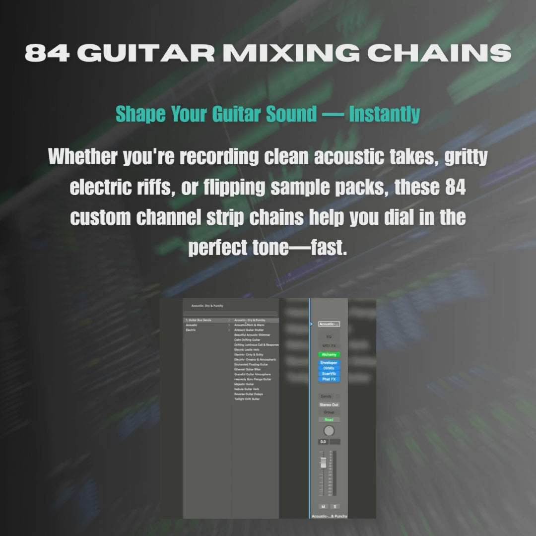84 Powerful Guitar Mixing Presets for Logic Pro