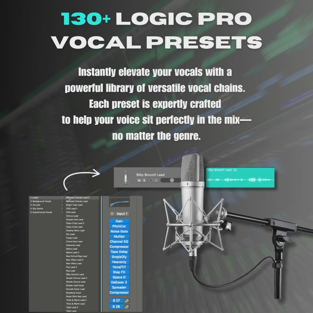 130+ Logic Pro Vocal Presets