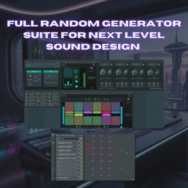 Infinity Suite comes with hundreds of random generator plugins, chains and VST's for next level sound design and creativity.